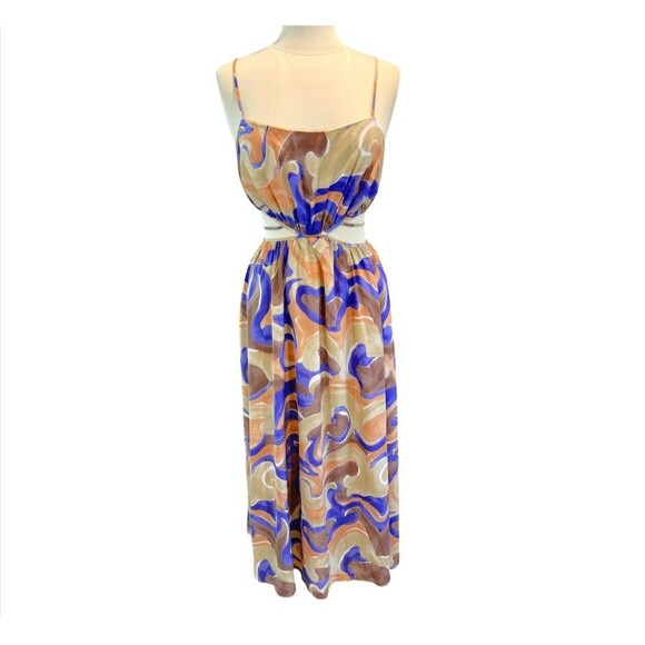 ASTR the Label Maxi Dress Sundress Cut Out Vacation Retro Festival M - Picture 1 of 11